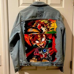 Demonslayer Custom Handpainted Jean Jacket